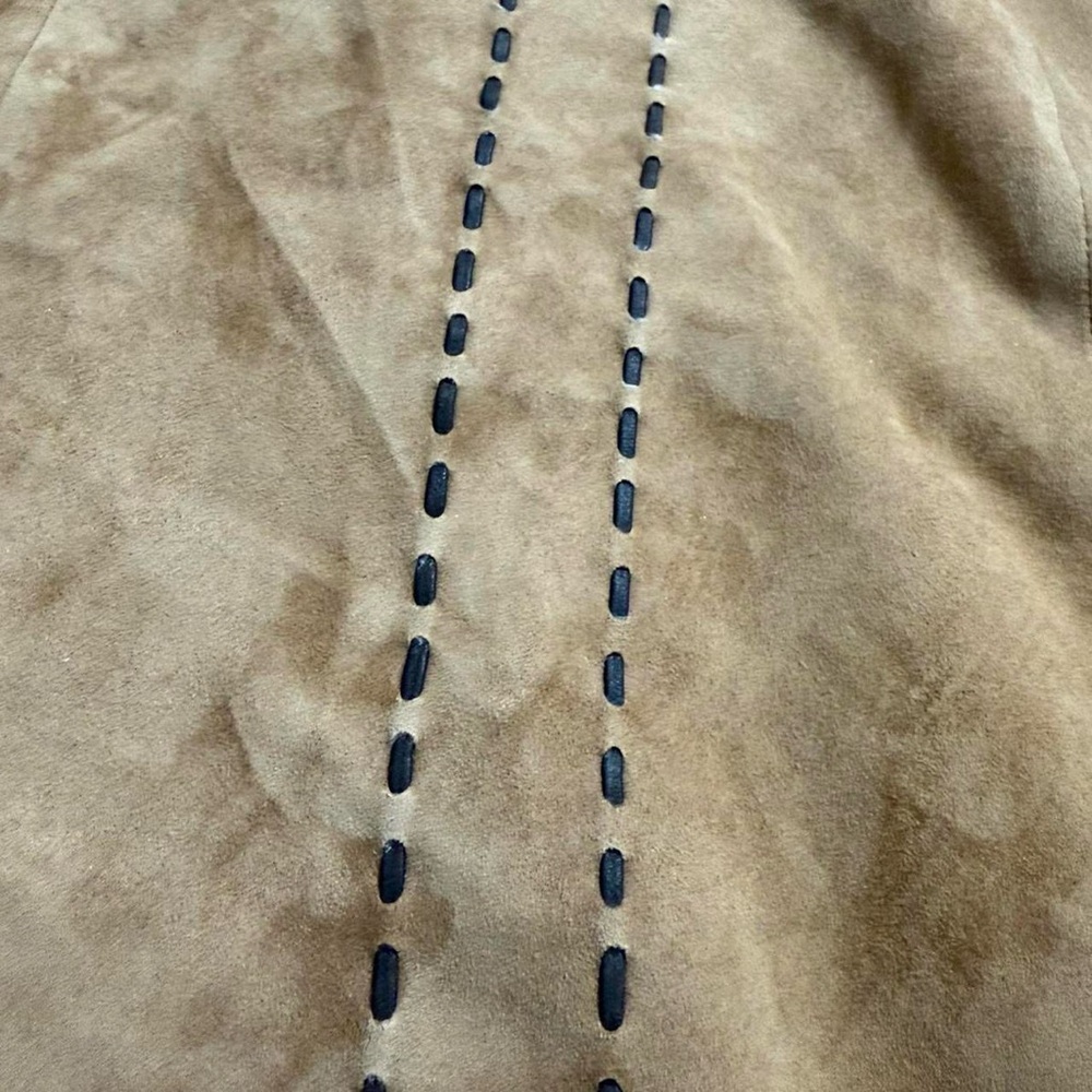 100% Goat Suede Pencil Skirt - Picture 2 of 8